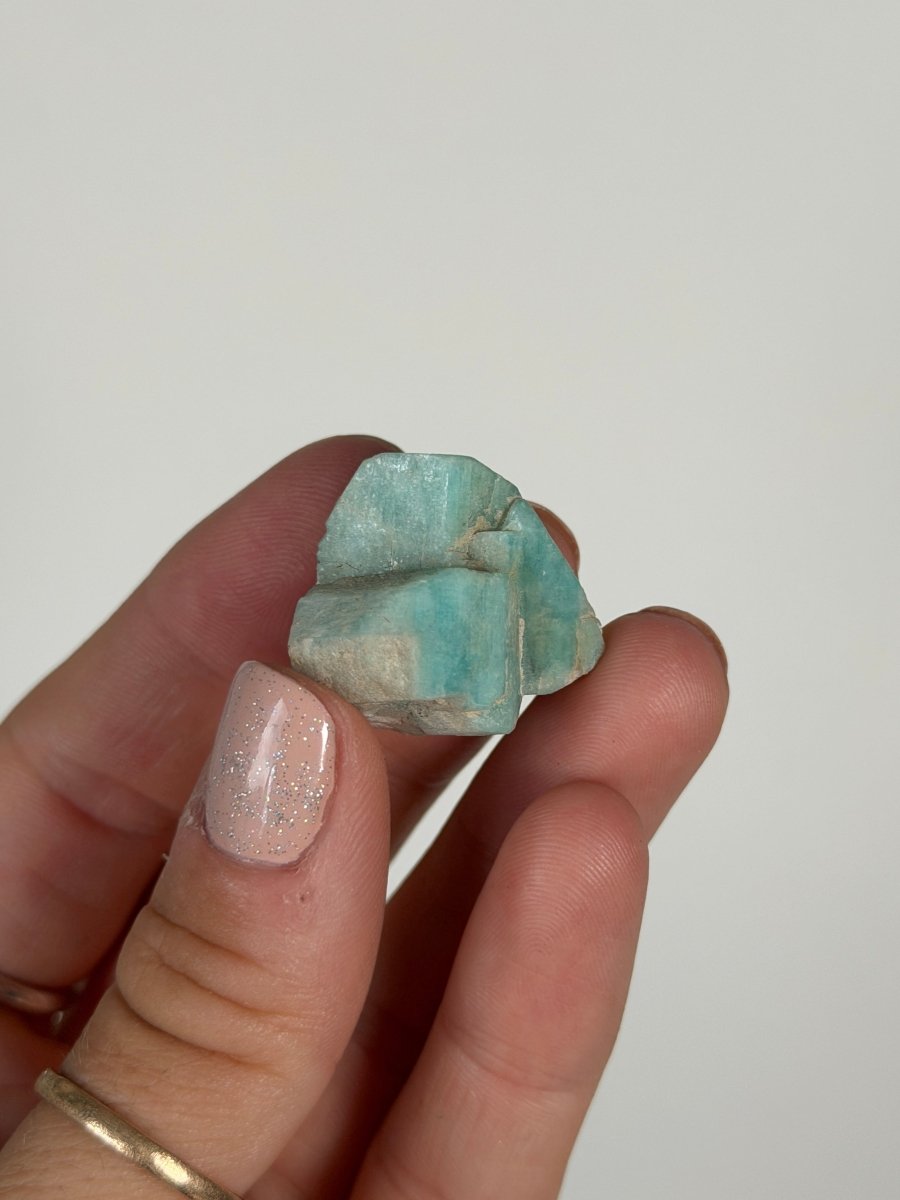 Raw Amazonite Cluster, Colorado Amazonite United States- Haus of Moss and Moon