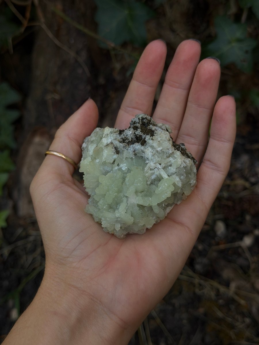 Raw Prehnite, Morocco, B PrehniteMorocco- Haus of Moss and Moon