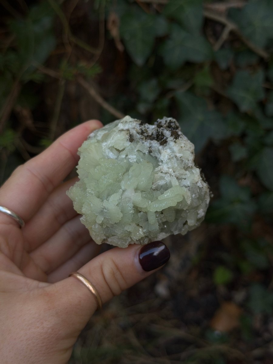 Raw Prehnite, Morocco, B PrehniteMorocco- Haus of Moss and Moon