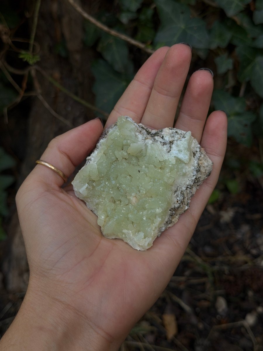 Raw Prehnite, Morocco, C PrehniteMorocco- Haus of Moss and Moon