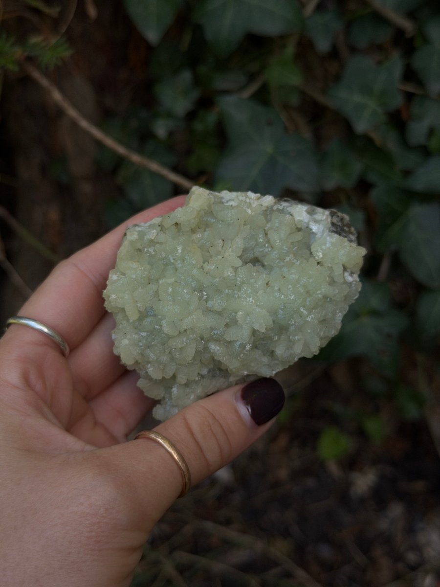 Raw Prehnite, Morocco, D PrehniteMorocco- Haus of Moss and Moon
