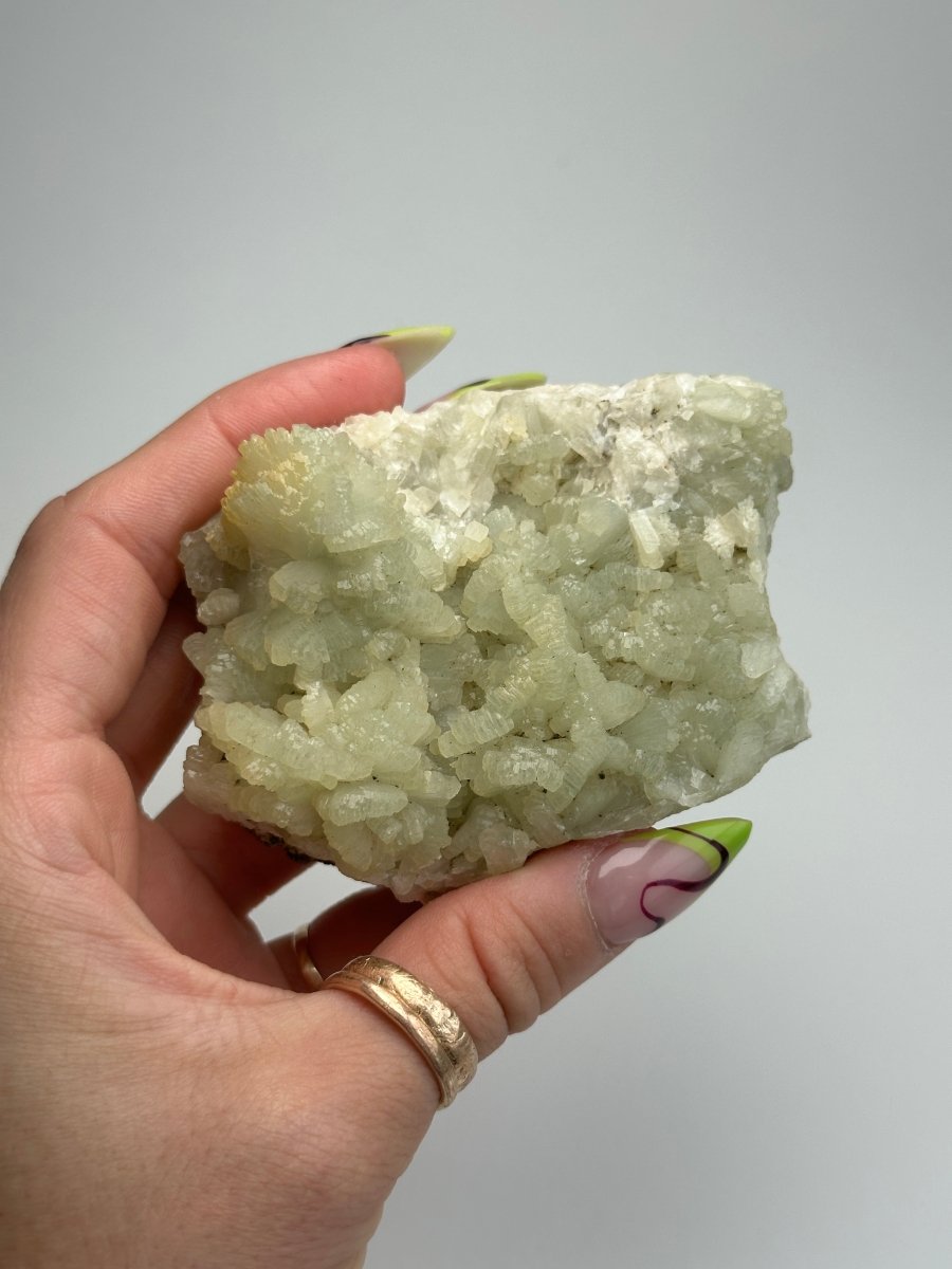 Raw Prehnite, Morocco, E PrehniteMorocco - Haus of Moss + Moon