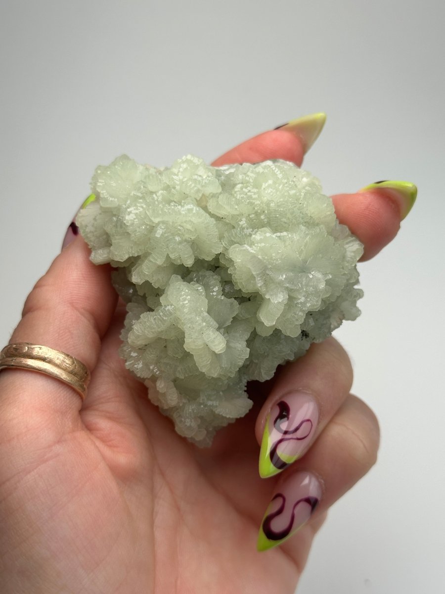 Raw Prehnite, Morocco, F PrehniteMorocco - Haus of Moss + Moon