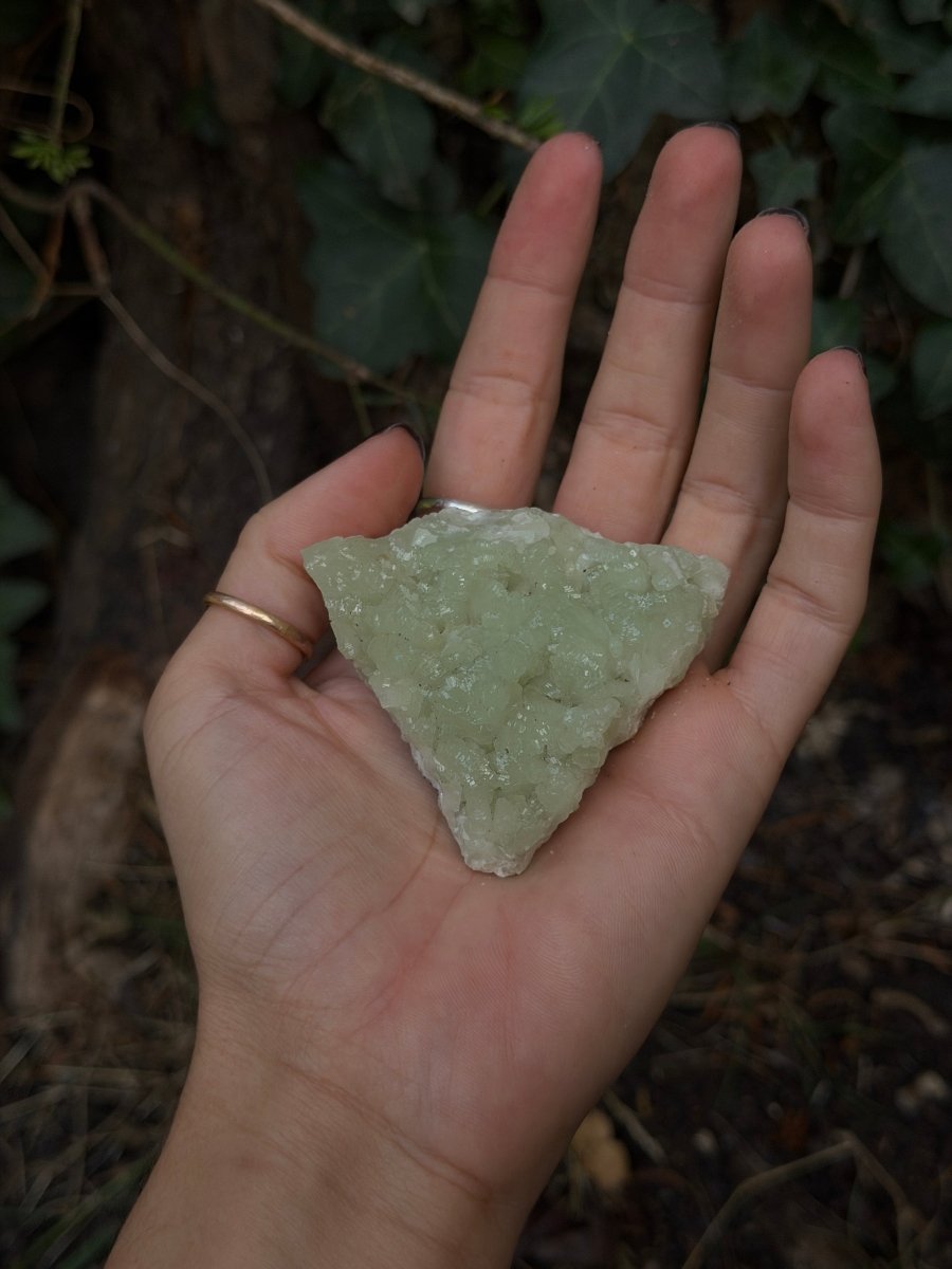 Raw Prehnite, Morocco, K PrehniteMorocco- Haus of Moss and Moon