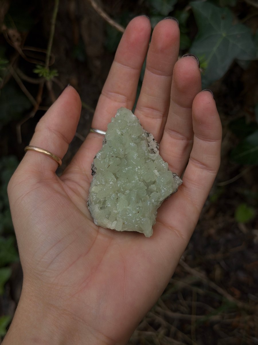 Raw Prehnite, Morocco, M PrehniteMorocco- Haus of Moss and Moon