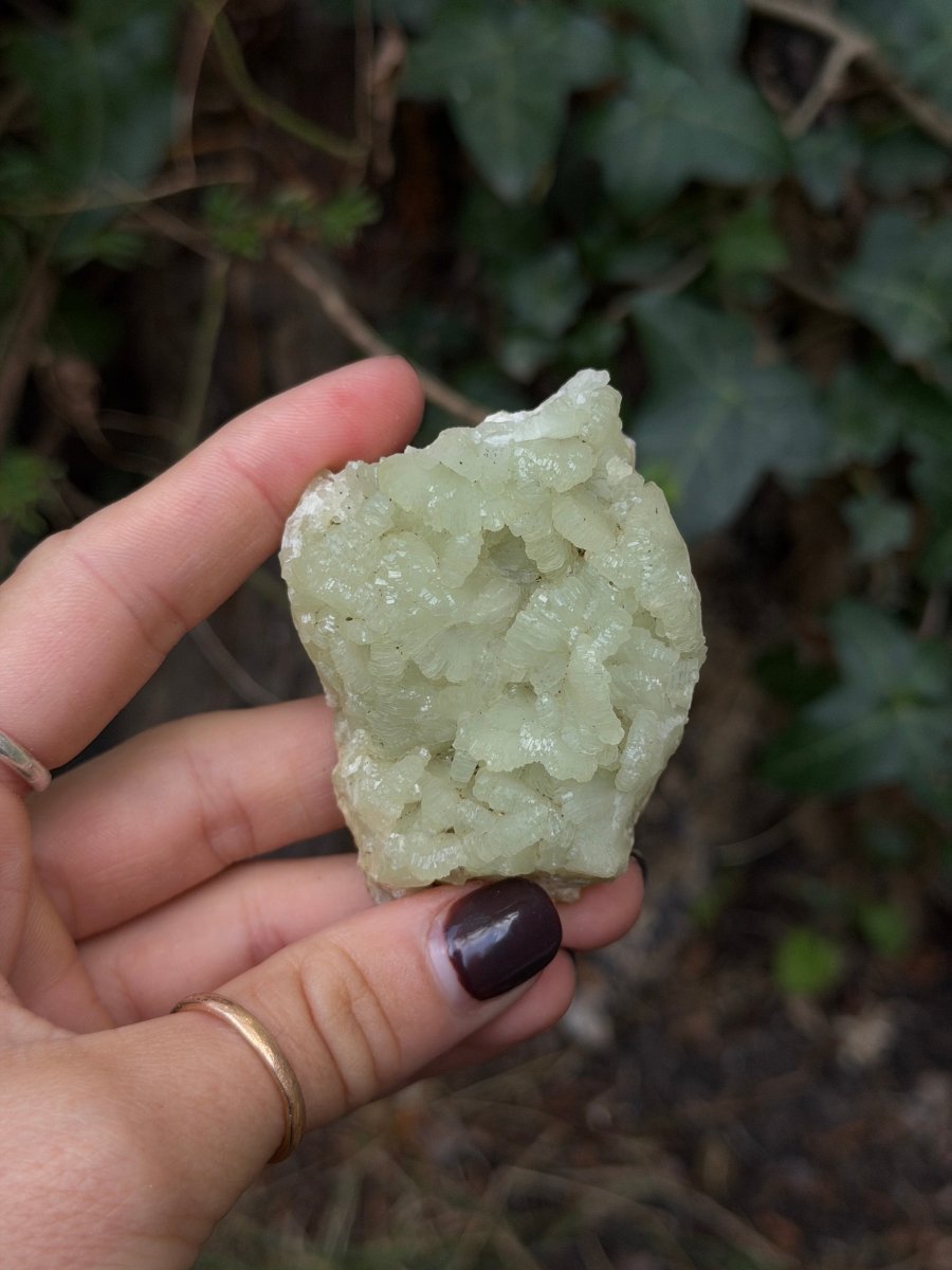Raw Prehnite, Morocco, O PrehniteMorocco- Haus of Moss and Moon