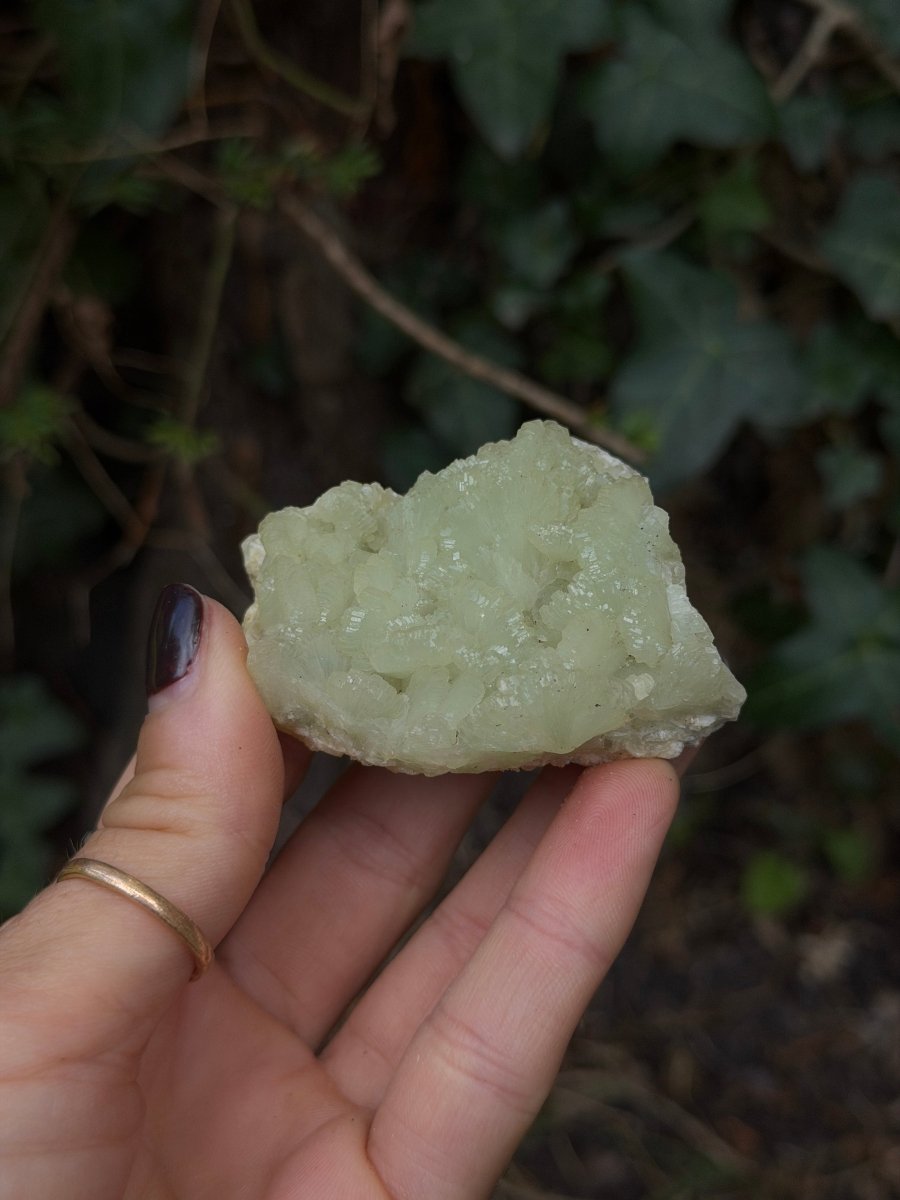 Raw Prehnite, Morocco, O PrehniteMorocco- Haus of Moss and Moon
