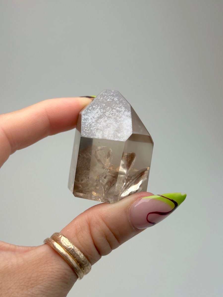 Smoky 'Custard' Quartz Point, Brazil, D Smoky QuartzBrazil - Haus of Moss + Moon