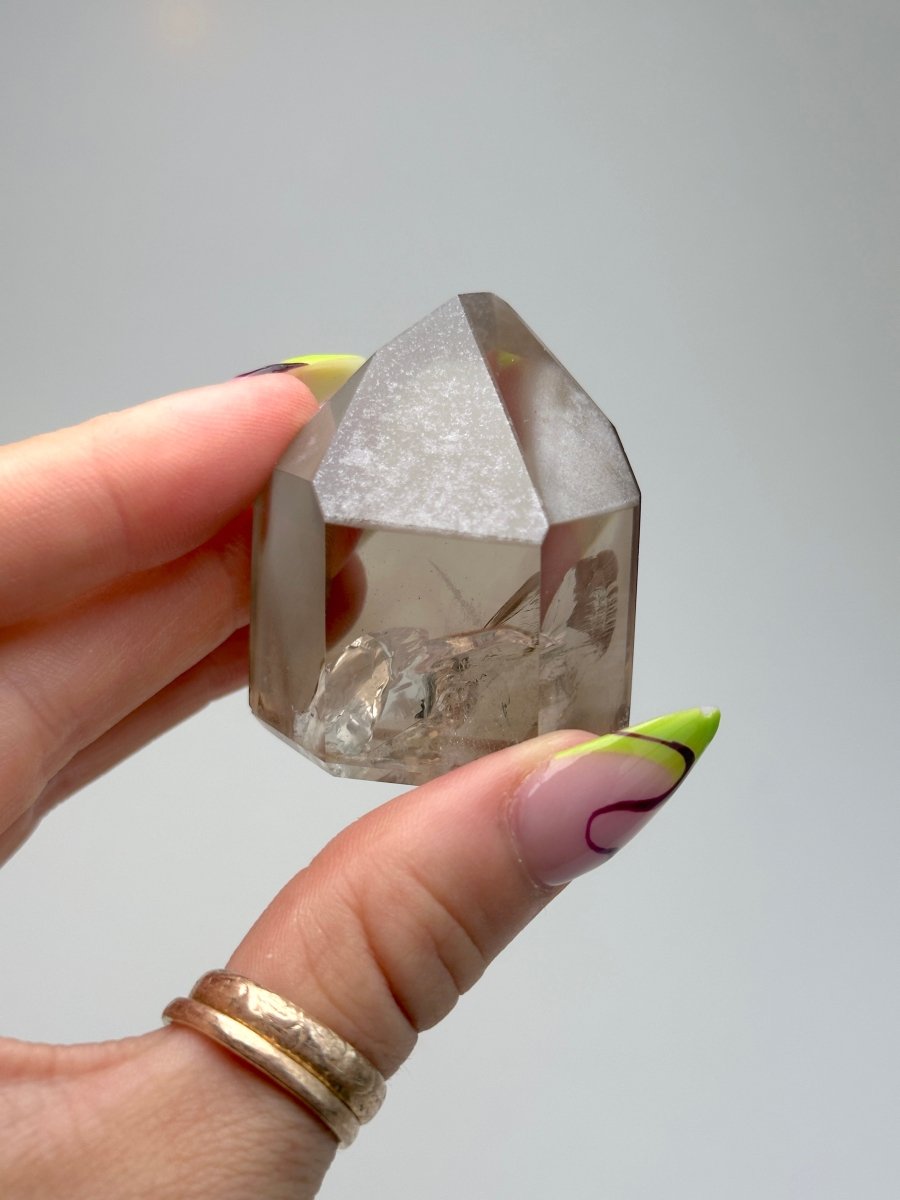 Smoky 'Custard' Quartz Point, Brazil, D Smoky QuartzBrazil - Haus of Moss + Moon