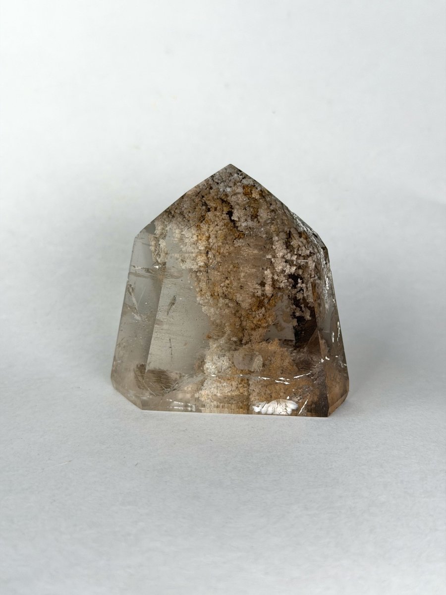 Smoky Garden Quartz Point, Lodalite Inclusions, Brazil Smoky QuartzBrazil - Haus of Moss + Moon