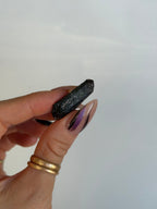 Specular Hematite Laser DT Quartz Point, N15 Hematoid QuartzAfghanistan - Haus of Moss + Moon