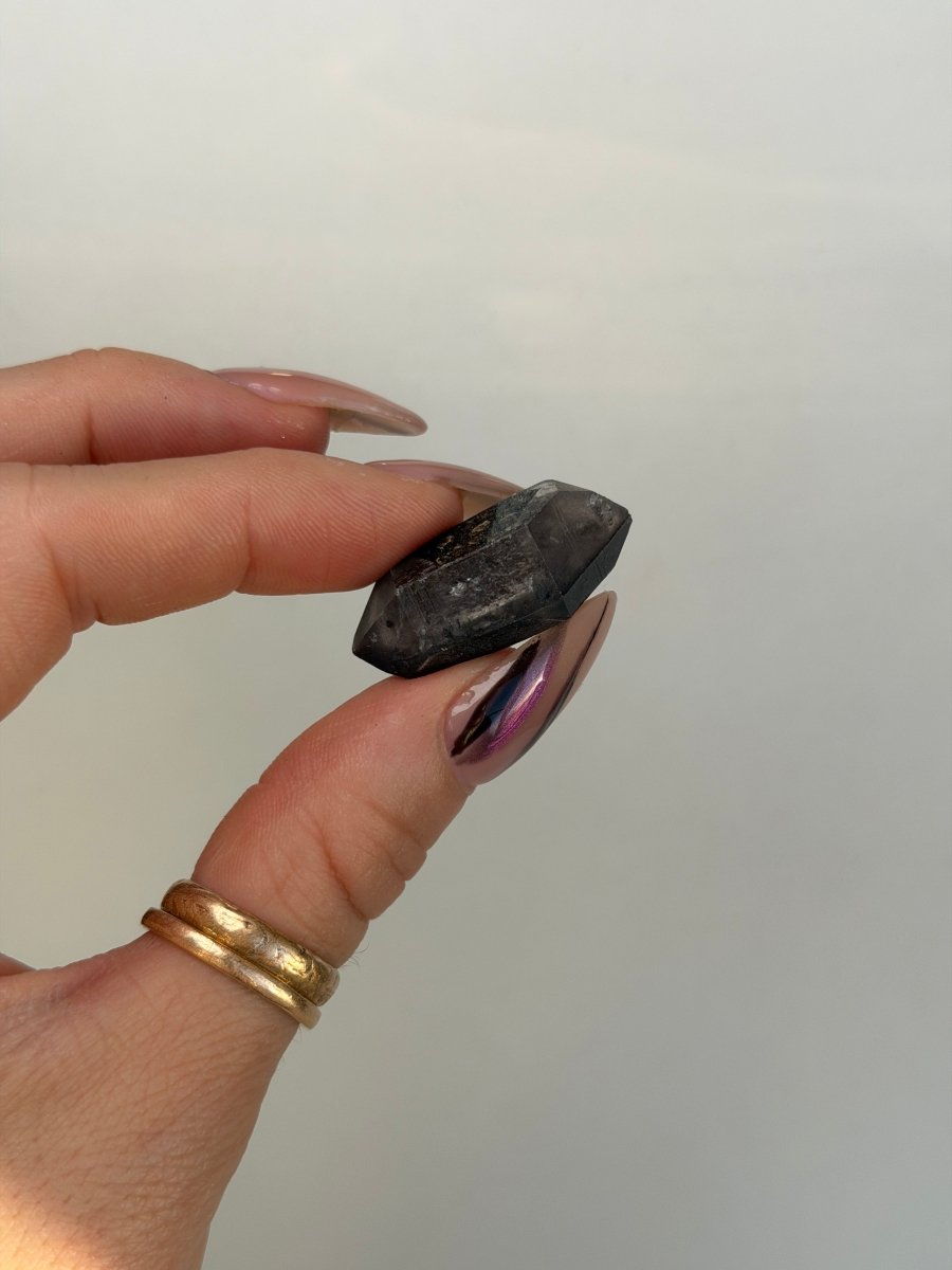 Specular Hematite Laser DT Quartz Point, Q18 Hematoid QuartzAfghanistan - Haus of Moss + Moon