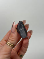 Specular Hematite Laser Quartz Point, K Hematoid QuartzAfghanistan - Haus of Moss + Moon