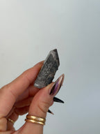 Specular Hematite Laser Quartz Point, O Hematoid QuartzAfghanistan - Haus of Moss + Moon