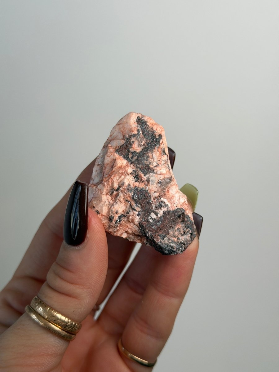 Specularite and Hematite in Baryte, Cumbria Specular Hematite QuartzCumbria - Haus of Moss + Moon