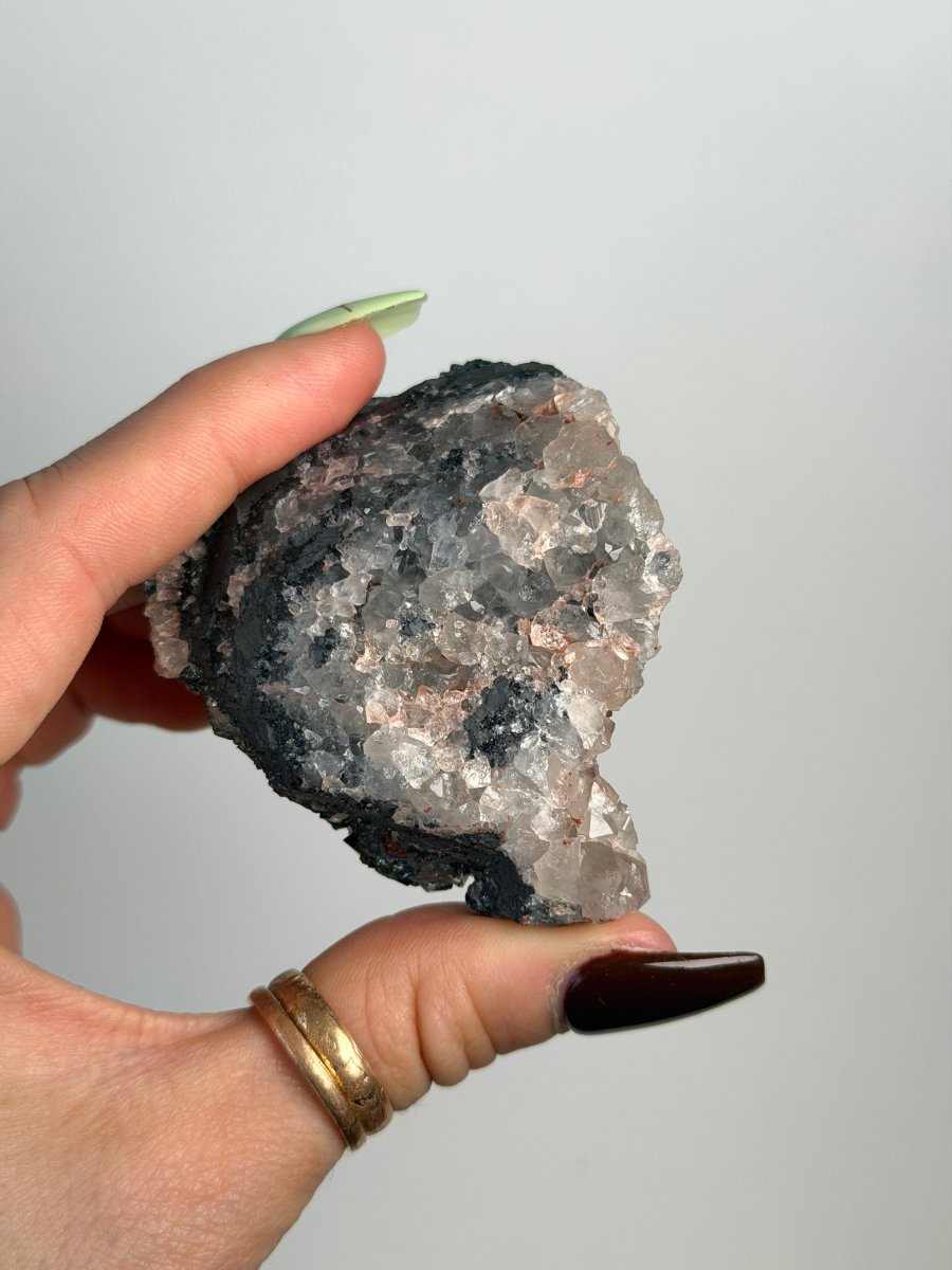 Specularite and Smoky Quartz on Hematite, Cumbria Specular Hematite QuartzCumbria - Haus of Moss + Moon