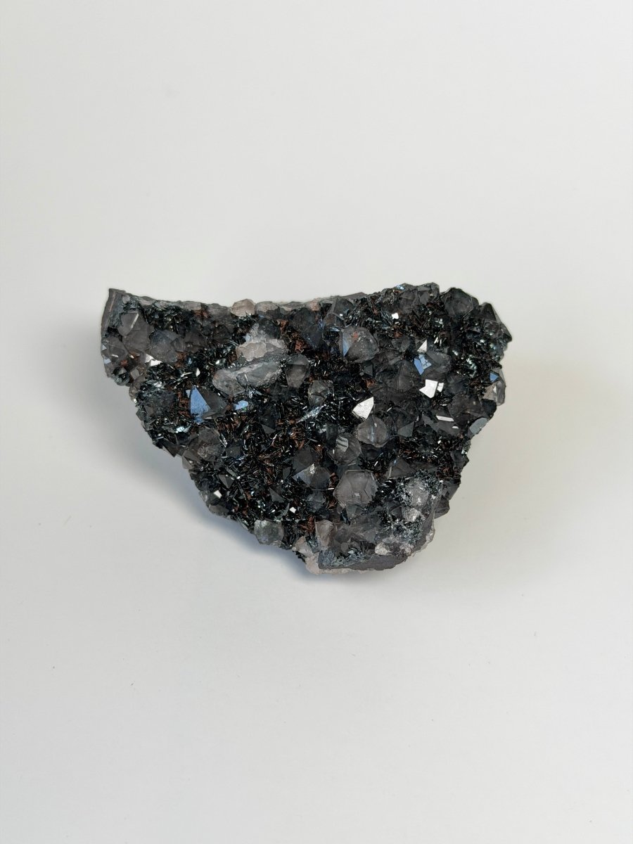 Specularite and Smoky Quartz on Hematite, Cumbria Specular Hematite QuartzCumbria - Haus of Moss + Moon