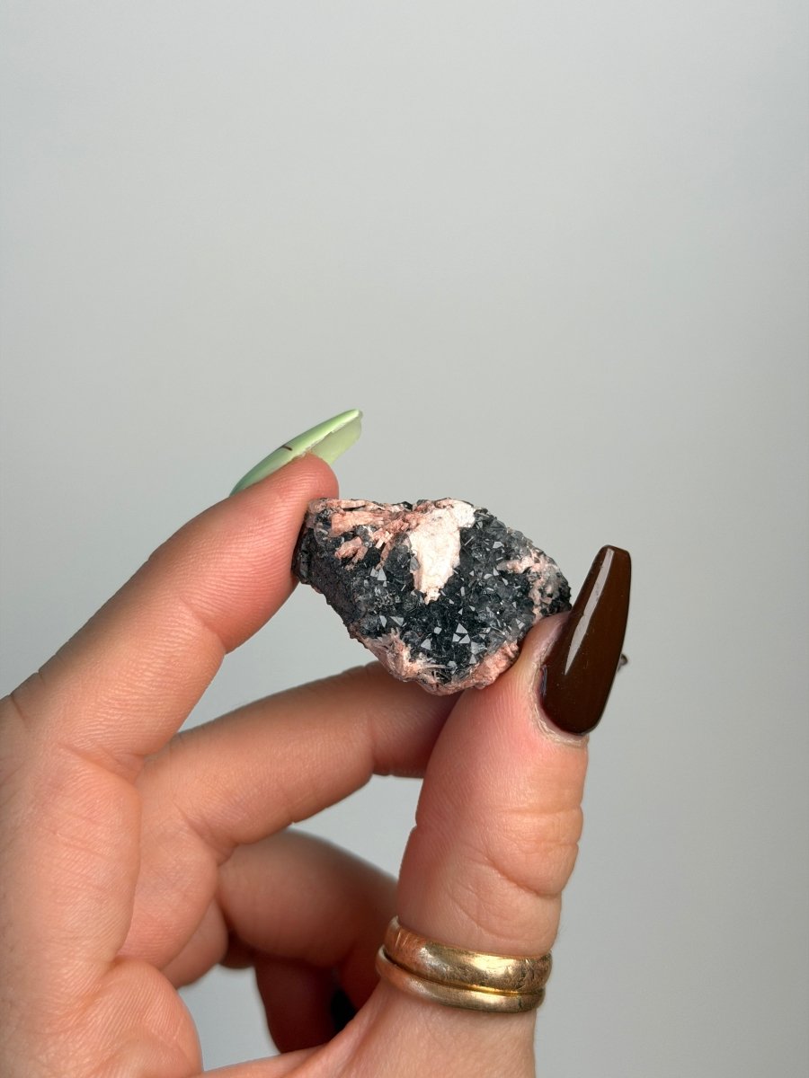 Specularite, Quartz and Baryte on Hematite, Cumbria Specular Hematite QuartzCumbria - Haus of Moss + Moon