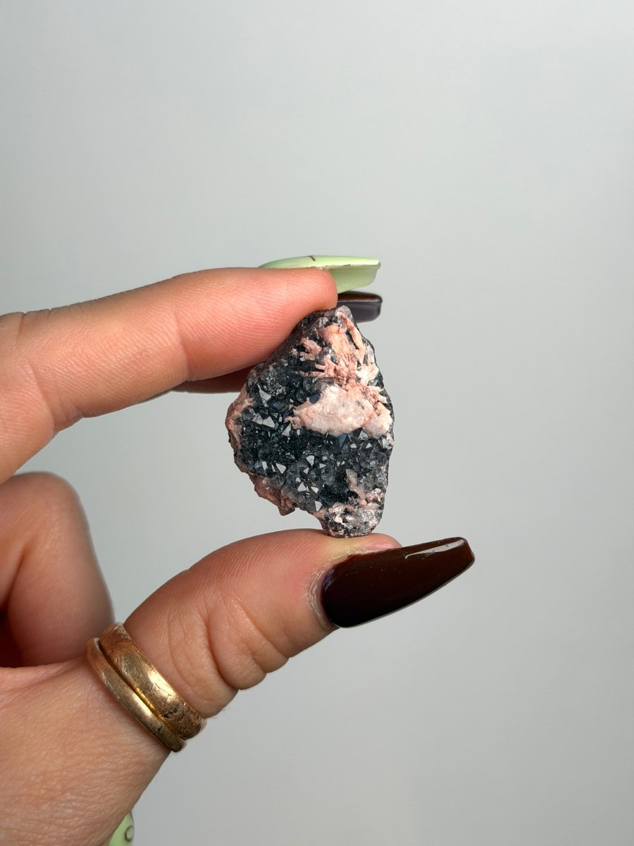 Specularite, Quartz and Baryte on Hematite, Cumbria Specular Hematite QuartzCumbria - Haus of Moss + Moon