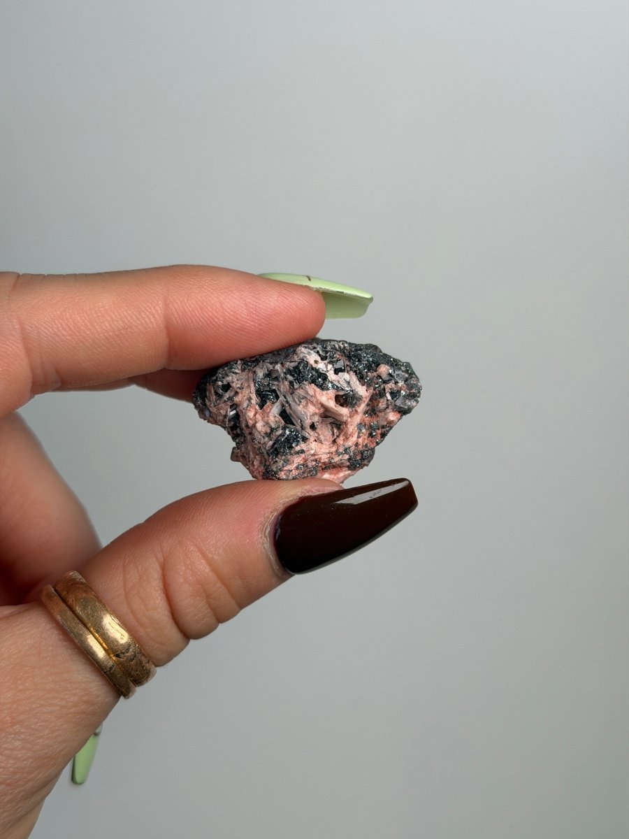 Specularite, Quartz and Baryte on Hematite, Cumbria Specular Hematite QuartzCumbria - Haus of Moss + Moon