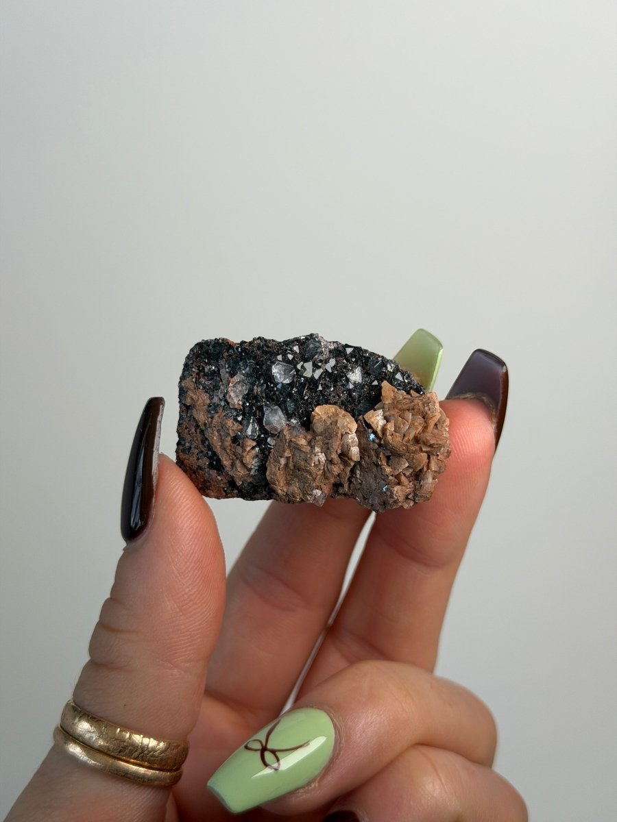 Specularite, Quartz and Dolamite on Hematite, Cumbria Specular Hematite QuartzCumbria - Haus of Moss + Moon