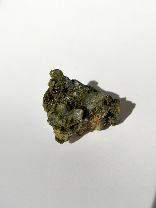 Turkish Forest Epidote and Quartz, A1 Epidote Quartz Turkey - Haus of Moss + Moon