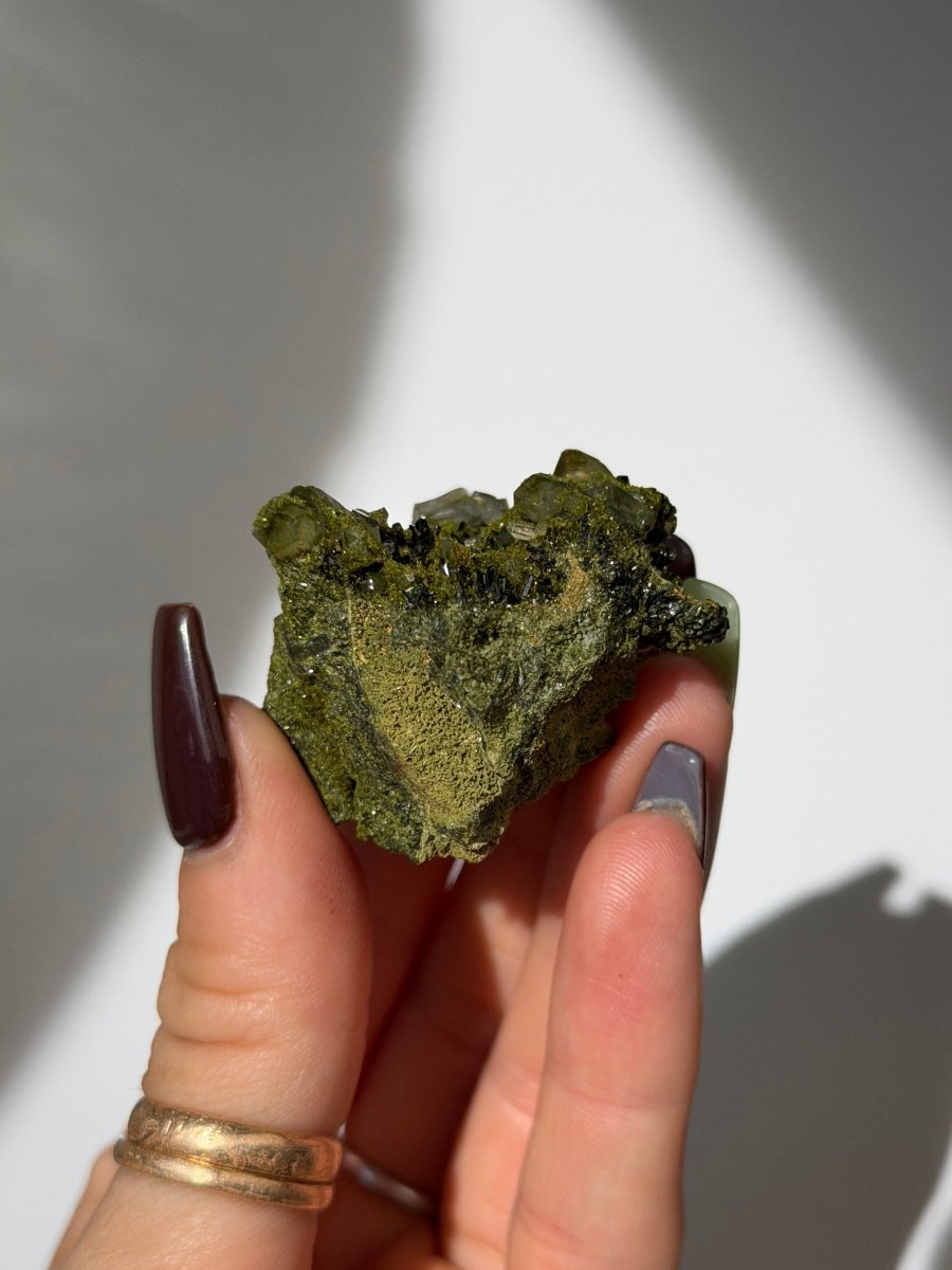 Turkish Forest Epidote and Quartz, A1 Epidote QuartzTurkey - Haus of Moss + Moon