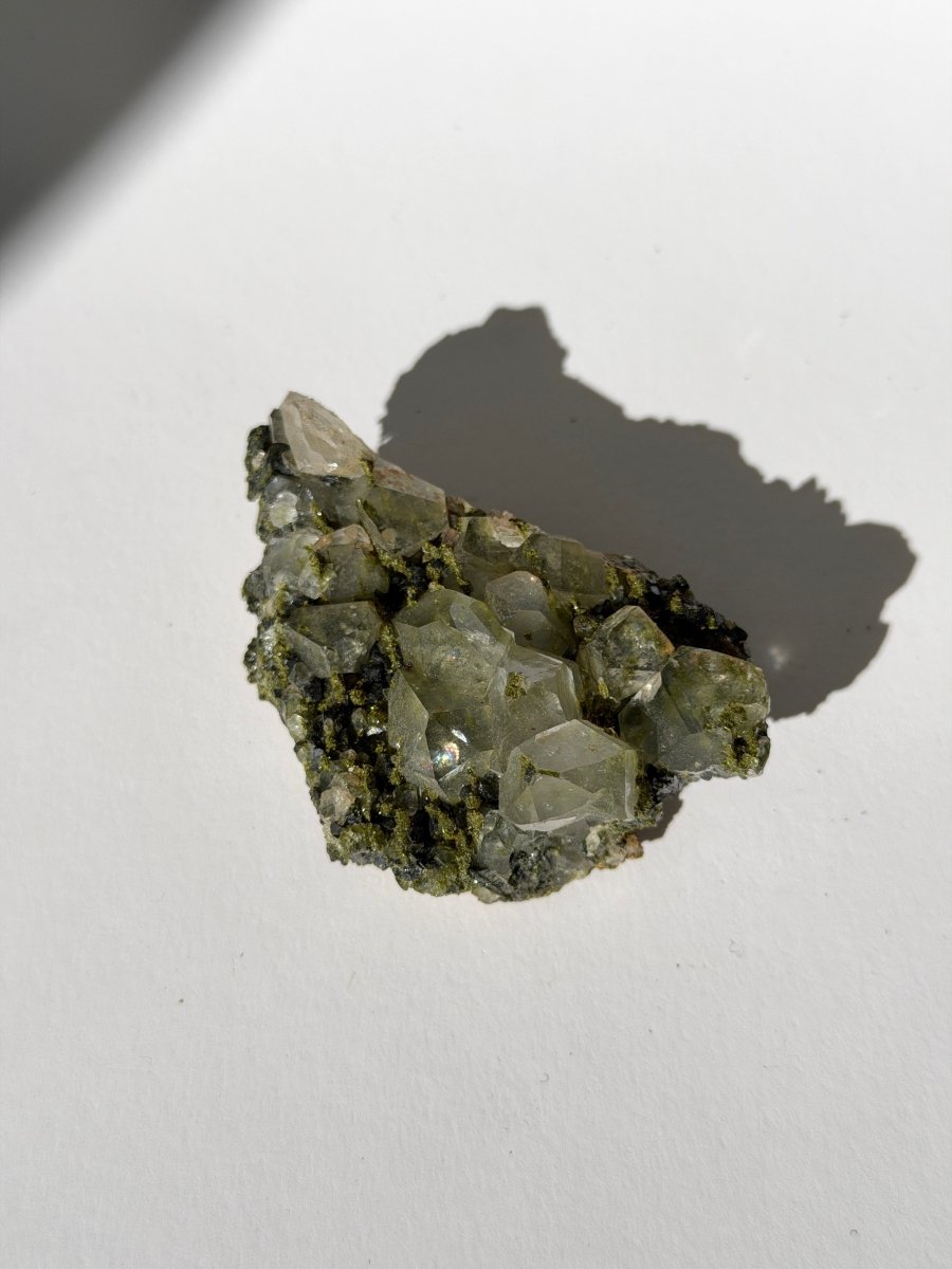 Turkish Forest Epidote and Quartz, A Epidote Quartz Turkey - Haus of Moss + Moon