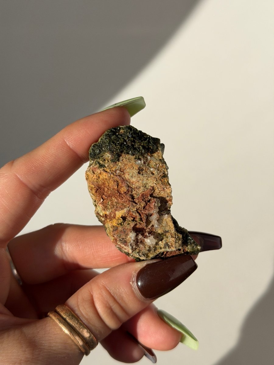 Turkish Forest Epidote and Quartz, B2 Epidote QuartzTurkey - Haus of Moss + Moon