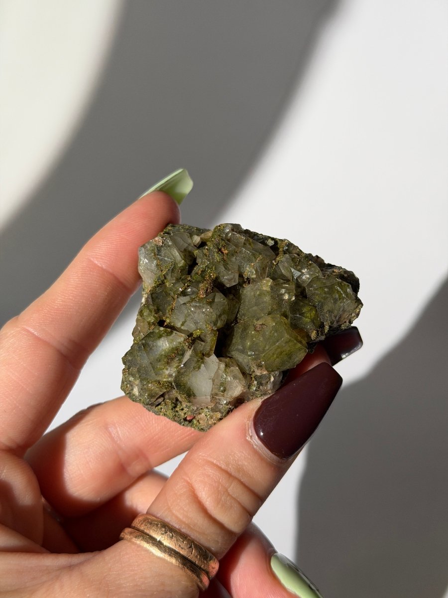 Turkish Forest Epidote and Quartz, C Epidote QuartzTurkey - Haus of Moss + Moon