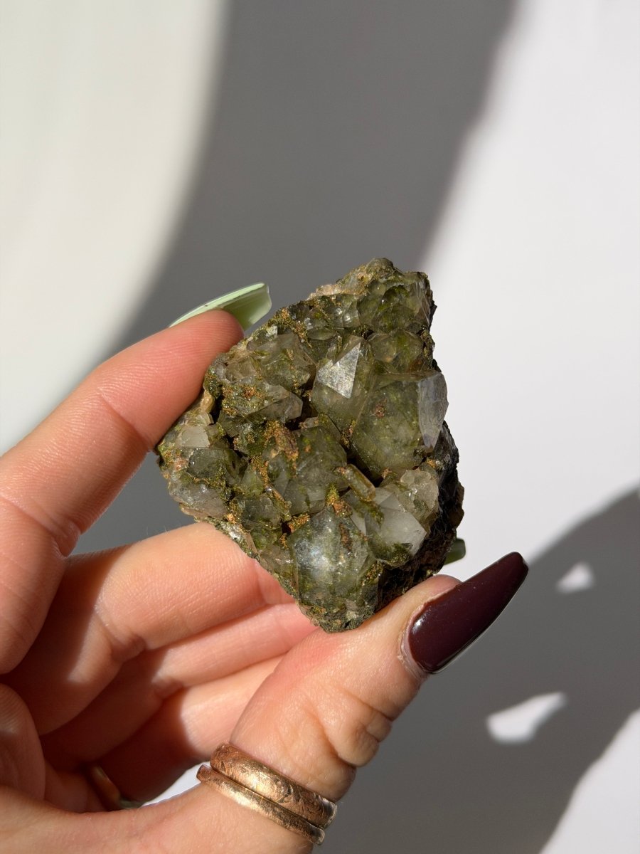 Turkish Forest Epidote and Quartz, C Epidote QuartzTurkey - Haus of Moss + Moon