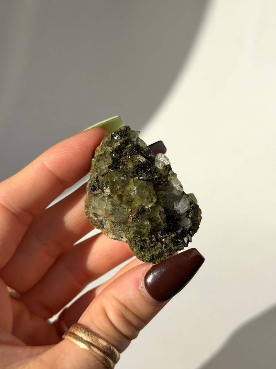Turkish Forest Epidote and Quartz, D4 Epidote QuartzTurkey - Haus of Moss + Moon