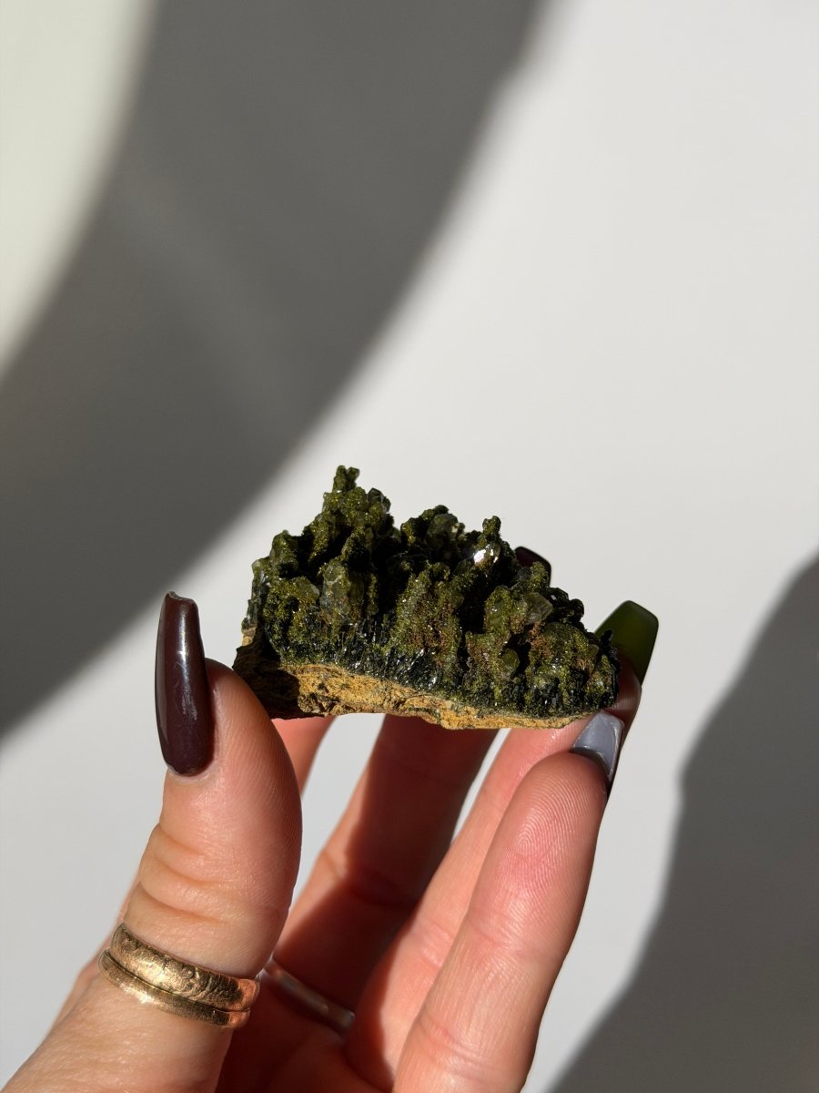 Turkish Forest Epidote and Quartz, D Epidote QuartzTurkey - Haus of Moss + Moon