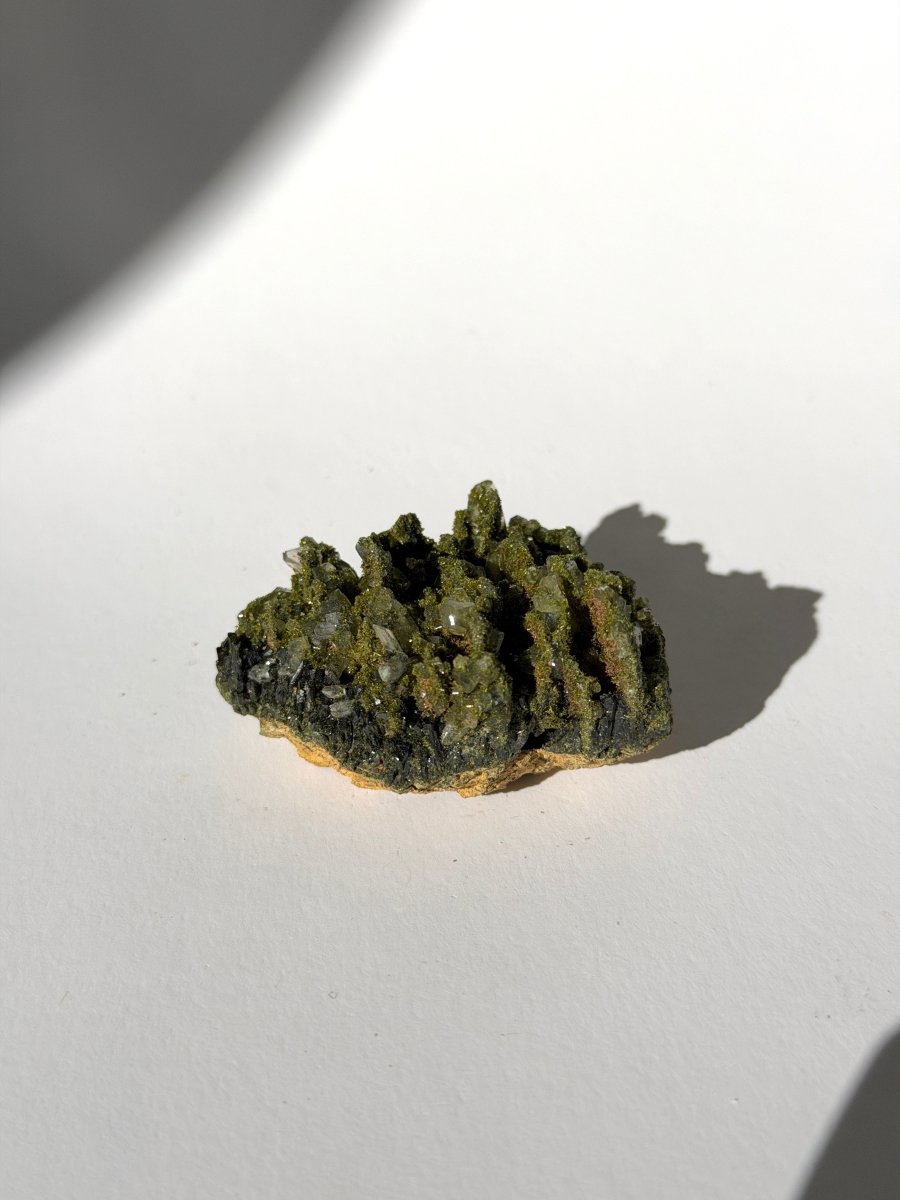 Turkish Forest Epidote and Quartz, D Epidote QuartzTurkey - Haus of Moss + Moon