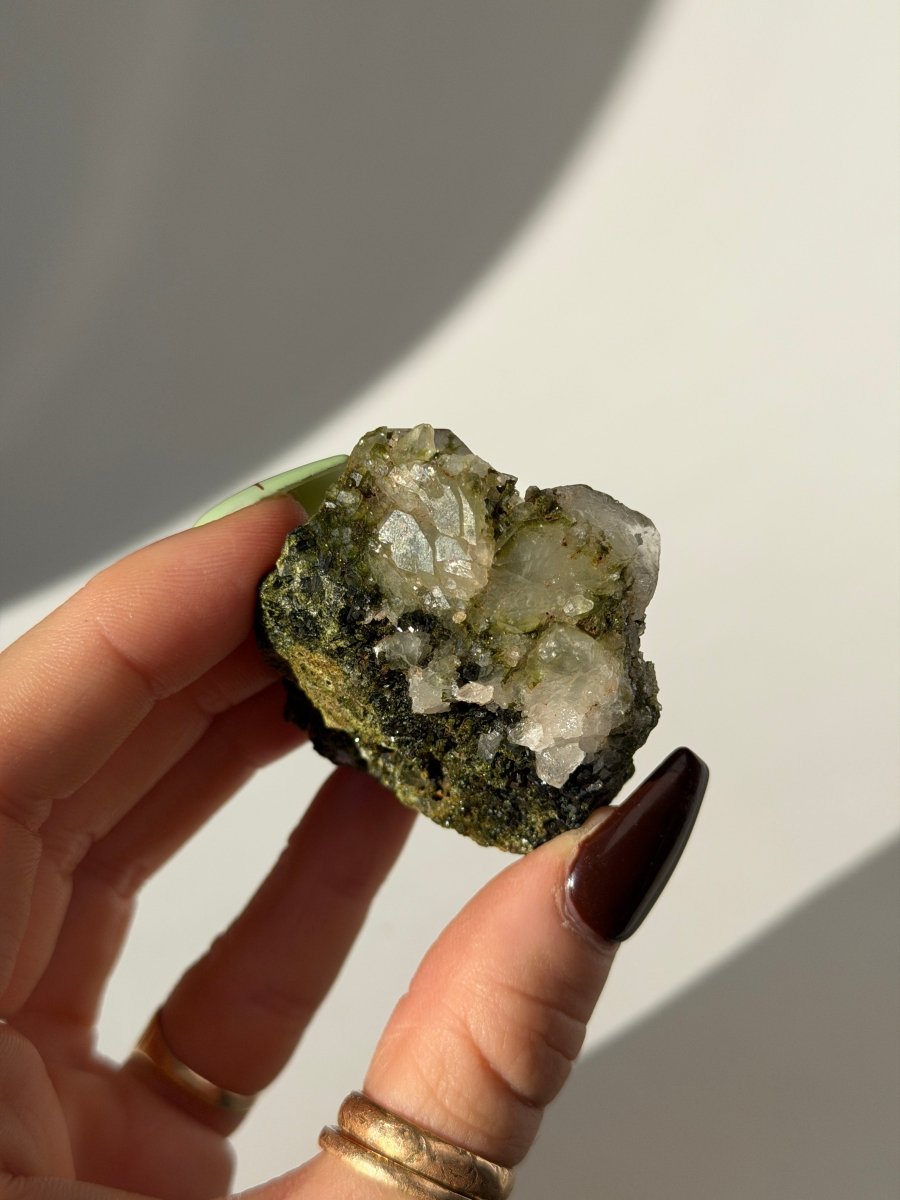 Turkish Forest Epidote and Quartz, E5 Epidote QuartzTurkey - Haus of Moss + Moon