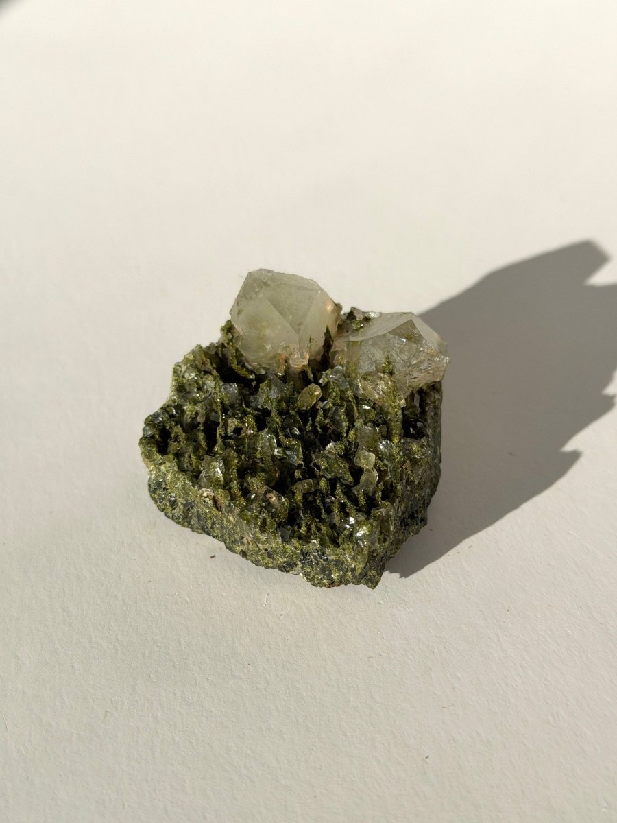 Turkish Forest Epidote and Quartz, E5 Epidote QuartzTurkey - Haus of Moss + Moon