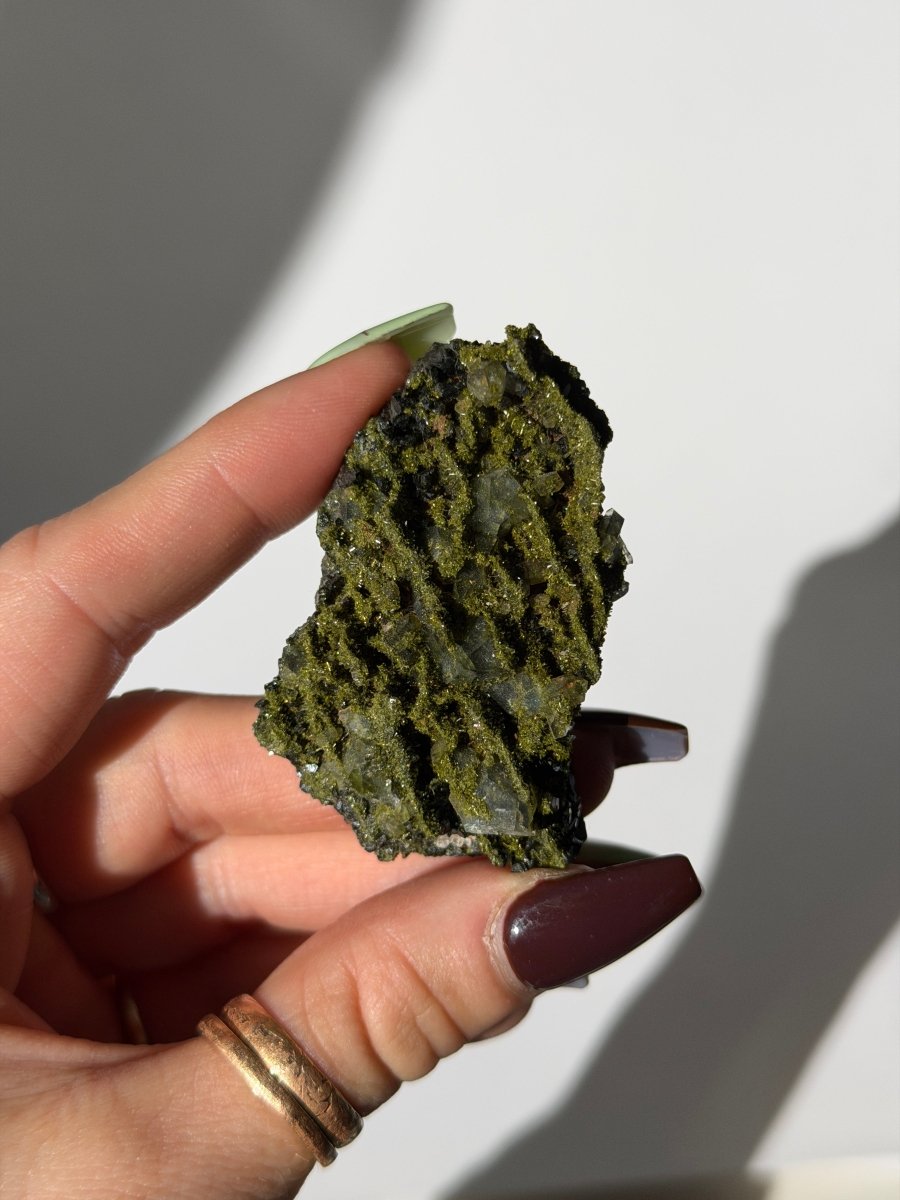 Turkish Forest Epidote and Quartz, E Epidote QuartzTurkey - Haus of Moss + Moon