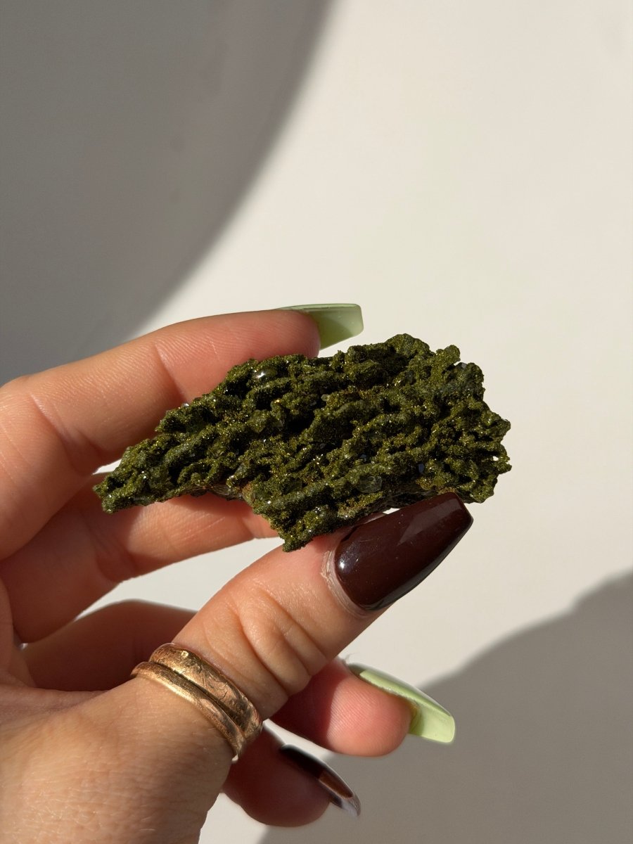 Turkish Forest Epidote and Quartz, F6 Epidote QuartzTurkey - Haus of Moss + Moon