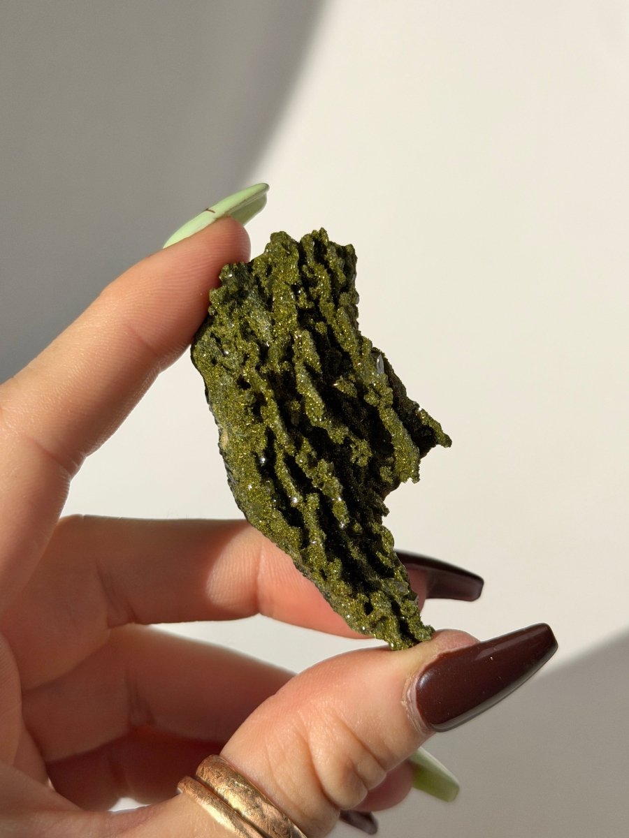 Turkish Forest Epidote and Quartz, F6 Epidote QuartzTurkey - Haus of Moss + Moon