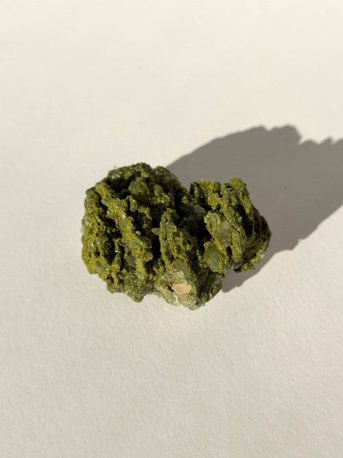 Turkish Forest Epidote and Quartz, G7 Epidote Quartz Turkey - Haus of Moss + Moon