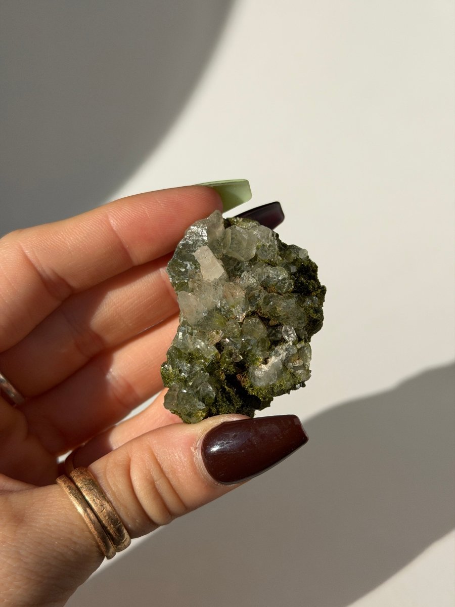 Turkish Forest Epidote and Quartz, G7 Epidote QuartzTurkey - Haus of Moss + Moon