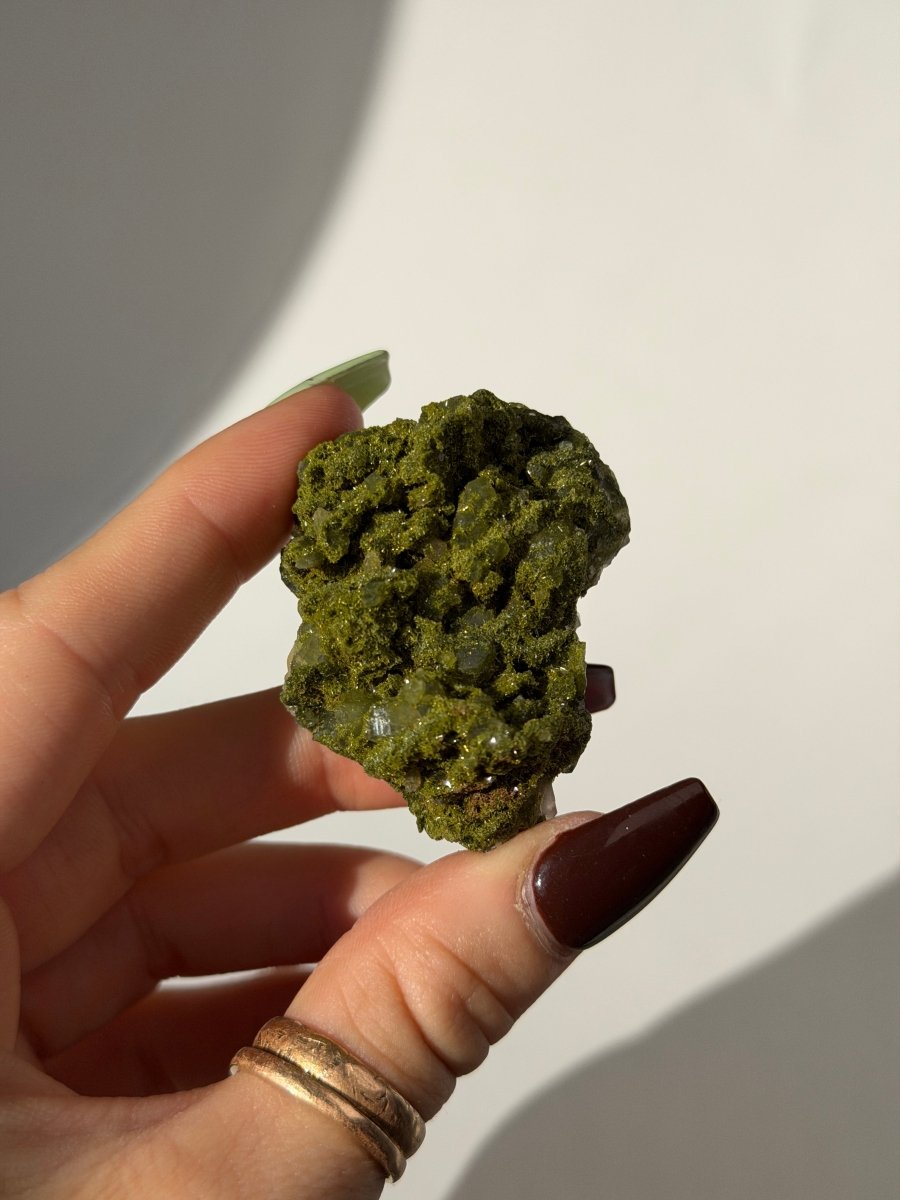 Turkish Forest Epidote and Quartz, G7 Epidote QuartzTurkey - Haus of Moss + Moon
