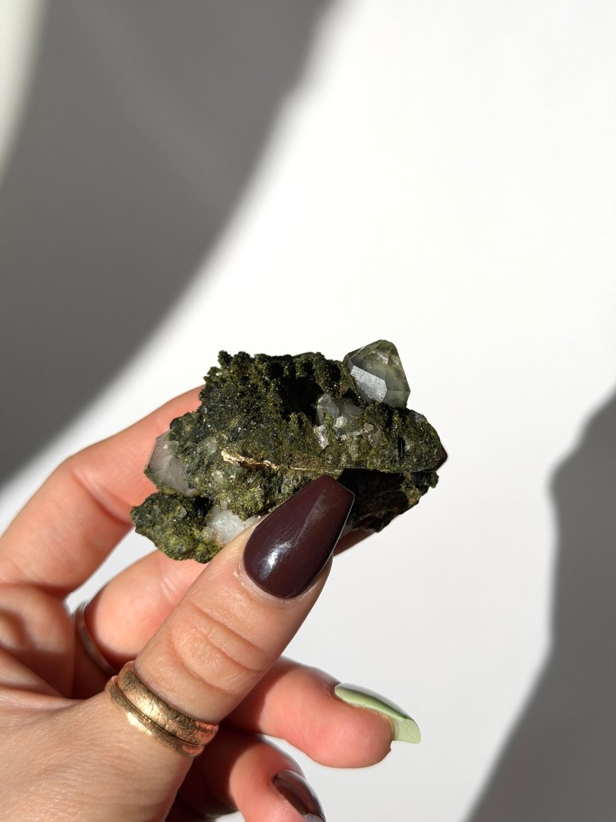 Turkish Forest Epidote and Quartz, G Epidote QuartzTurkey - Haus of Moss + Moon