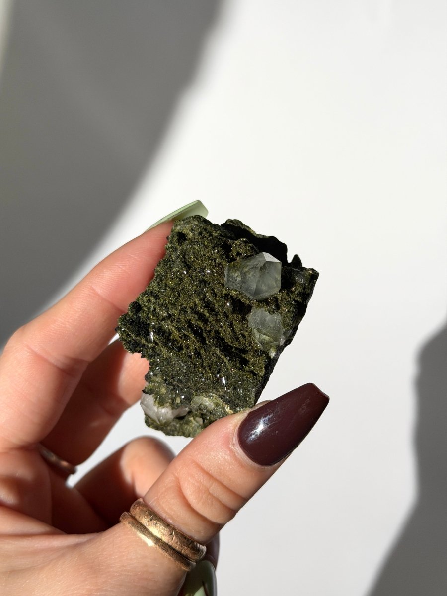 Turkish Forest Epidote and Quartz, G Epidote QuartzTurkey - Haus of Moss + Moon