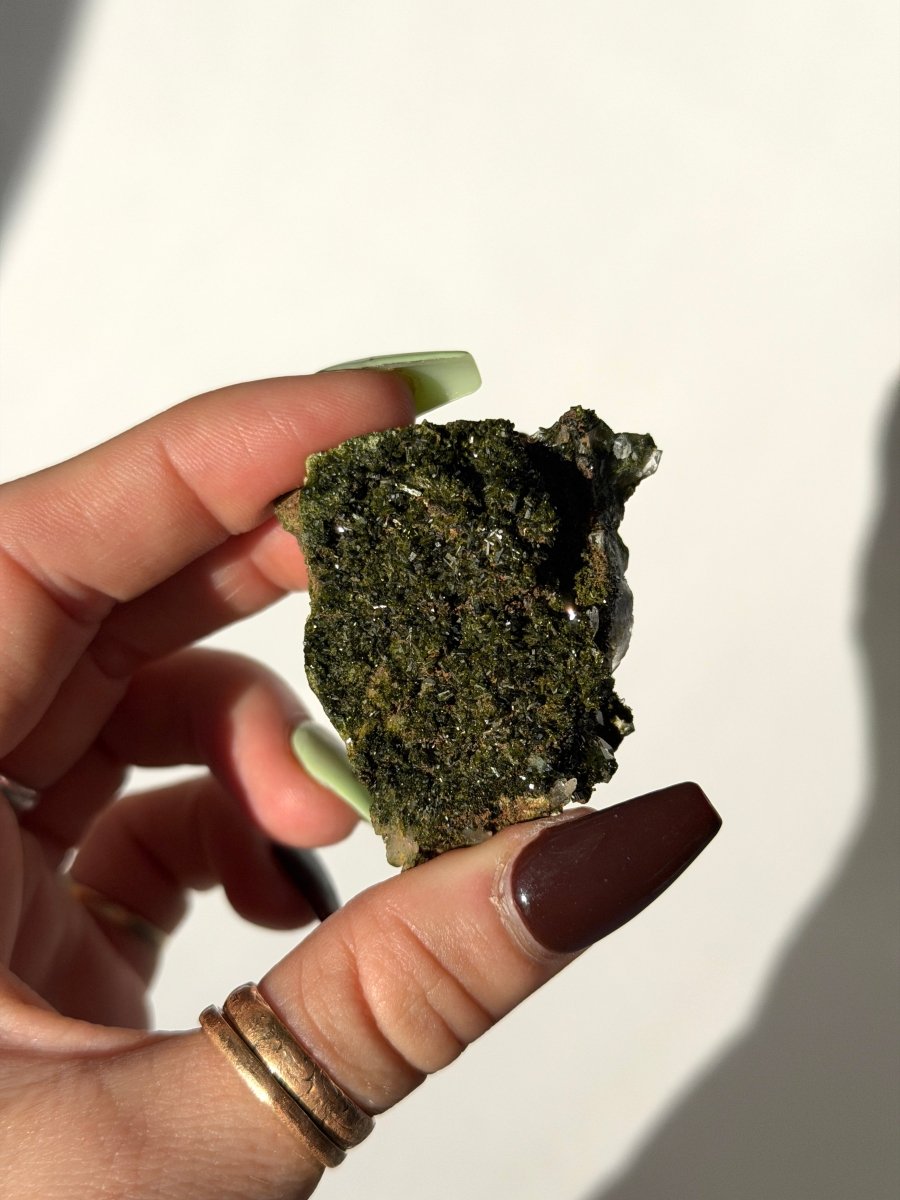 Turkish Forest Epidote and Quartz, I Epidote QuartzTurkey - Haus of Moss + Moon