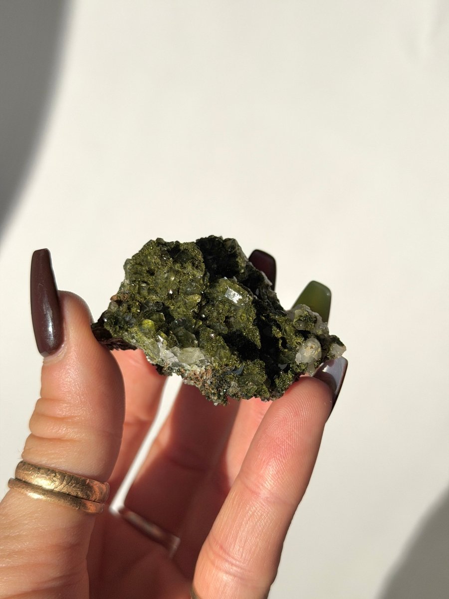 Turkish Forest Epidote and Quartz, I Epidote QuartzTurkey - Haus of Moss + Moon
