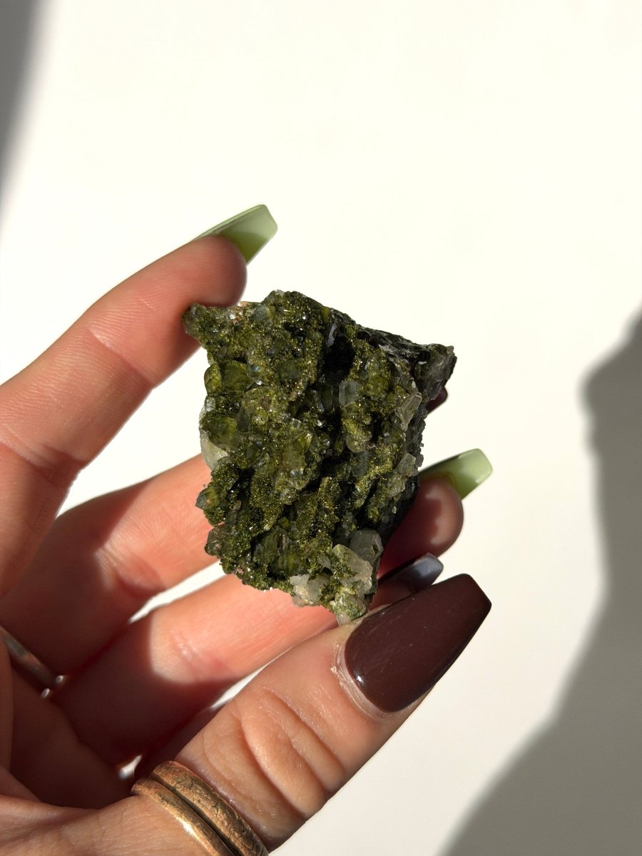 Turkish Forest Epidote and Quartz, I Epidote QuartzTurkey - Haus of Moss + Moon