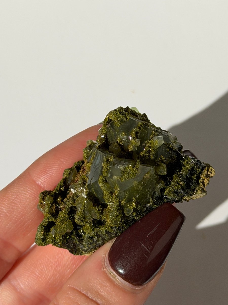 Turkish Forest Epidote and Quartz, K11 Epidote QuartzTurkey - Haus of Moss + Moon