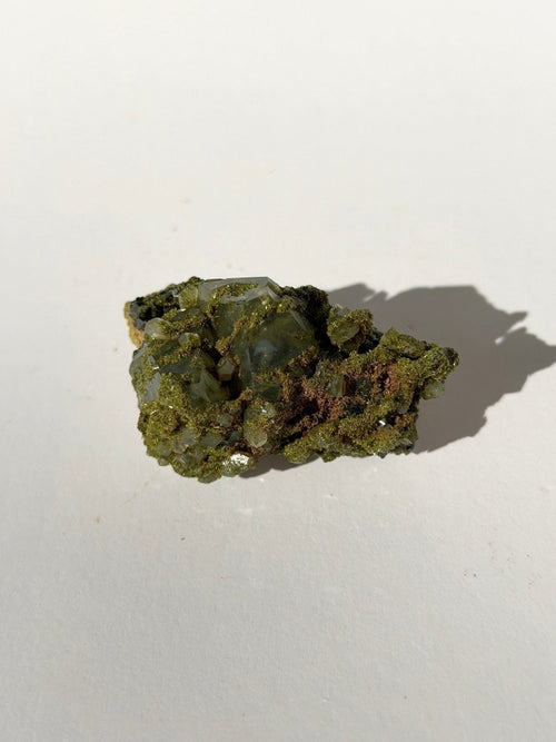 Turkish Forest Epidote and Quartz, K11 Epidote Quartz Turkey - Haus of Moss + Moon