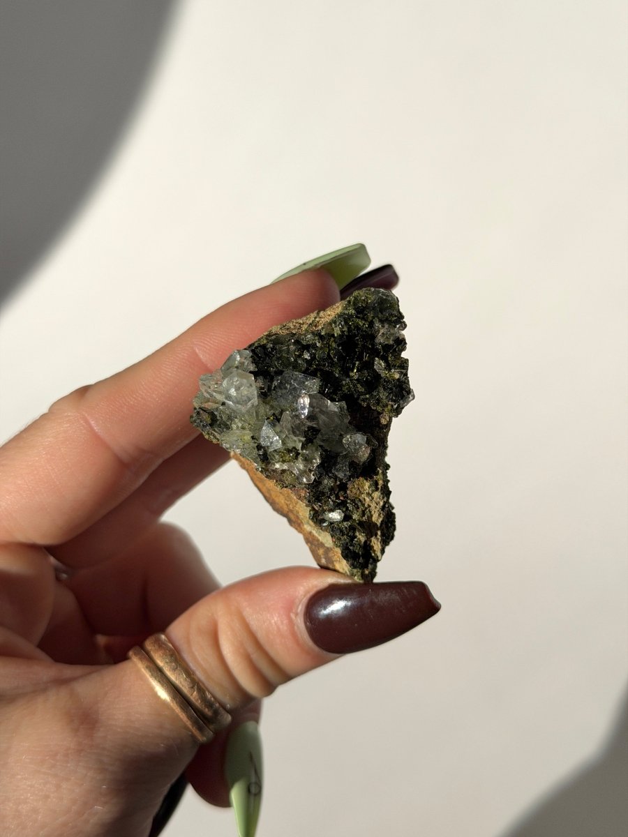 Turkish Forest Epidote and Quartz, K Epidote QuartzTurkey - Haus of Moss + Moon